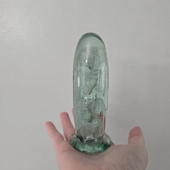 Antique Victorian Era Dump Glass 3 Tier Fountain Flower Paperweight 5.5 *damage